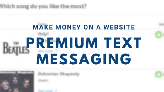 17 Ways to Make Money on a Website | Part 15 - Premium text messaging