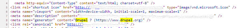 drupal w kodzie strony