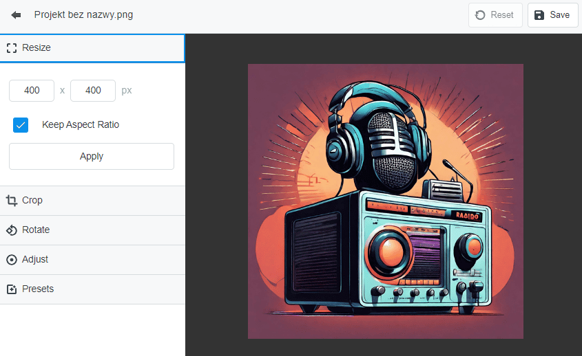 Options for Changing the File Size in the File Browser in CMS 4media