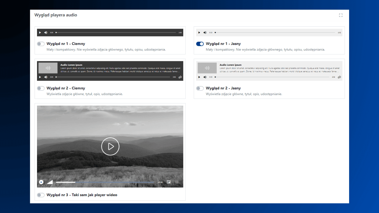 rodzaje playerów audio CMS 4media
