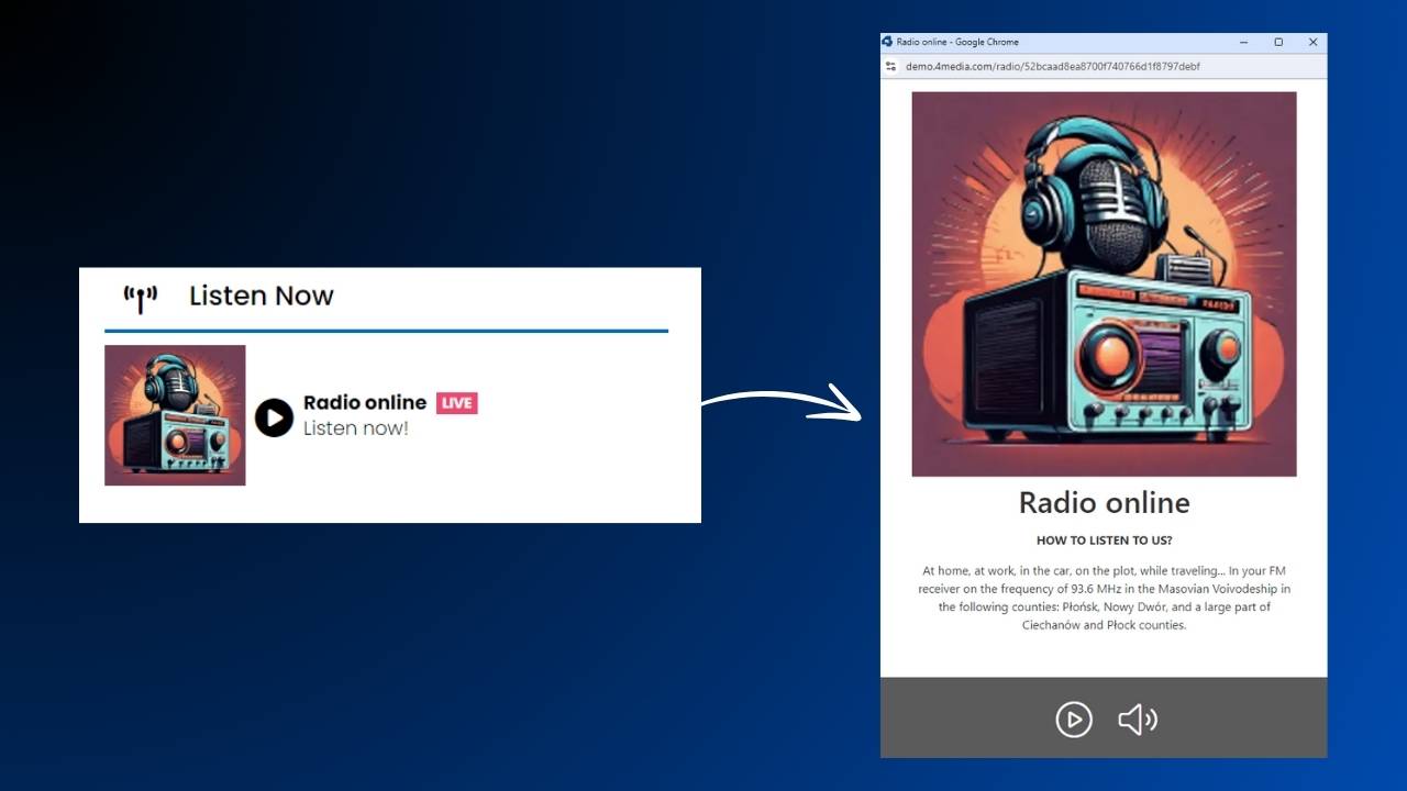 cms for radio widgets