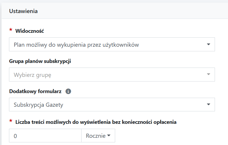 dodatkowy formularz