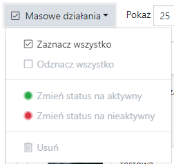 Masowe działania.