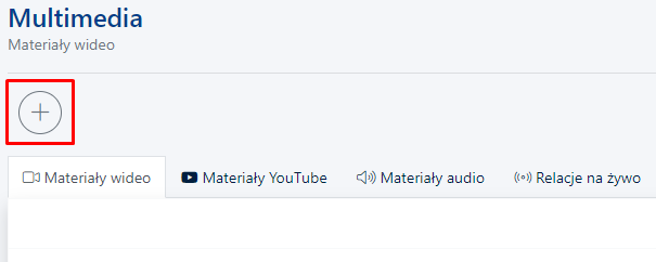 ikona przycisk dodawania multimediów