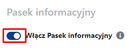 włącz pasek informacyjny