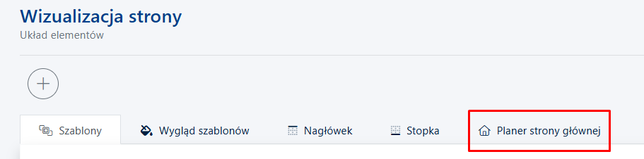 planer strony głównej