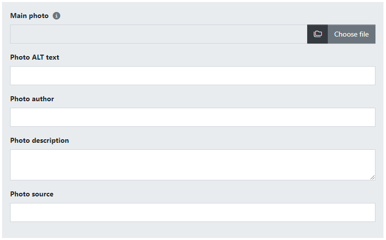 Board settings and information