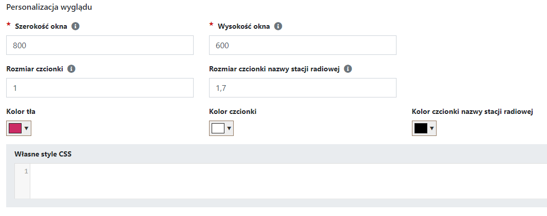 personalizacja wyglądu radia CMS 4media