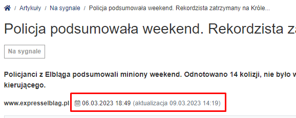 data publikacji artykułu