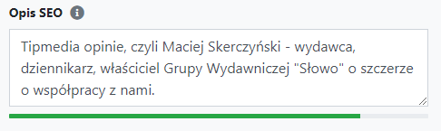 Opis SEO - pola SEO w CMS 4media