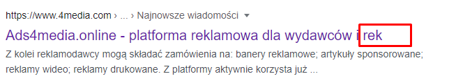 ucięty tytuł SEO w wynikach wyszukiwania