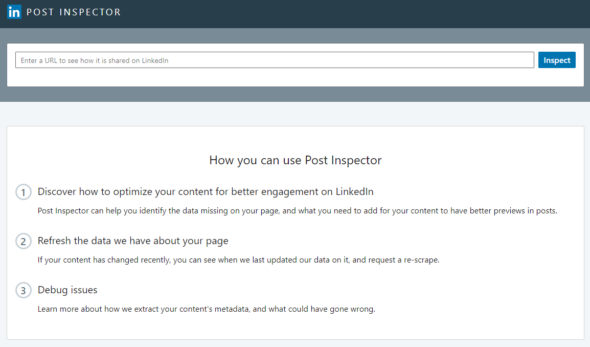LinkedIn Post Inspector.
