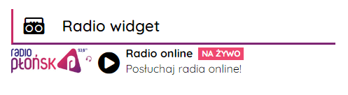 statyczny widget radiowy