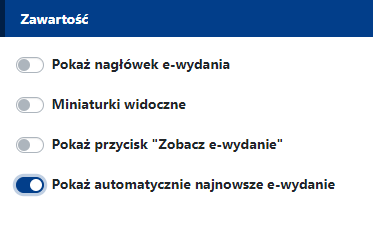 pokaż autonatycznie nowe wydanie