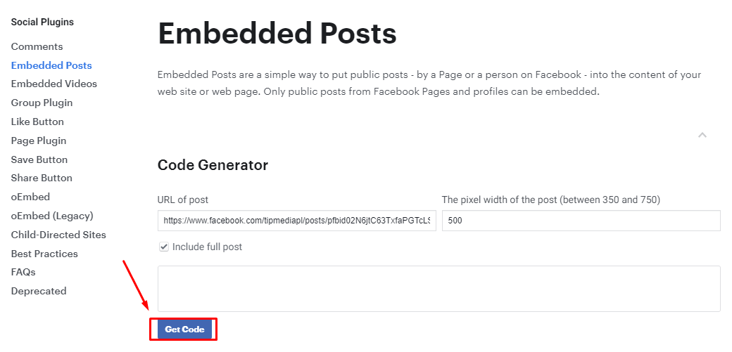 Embedded Posts - Meta for Developers, tools for embedding posts on a website