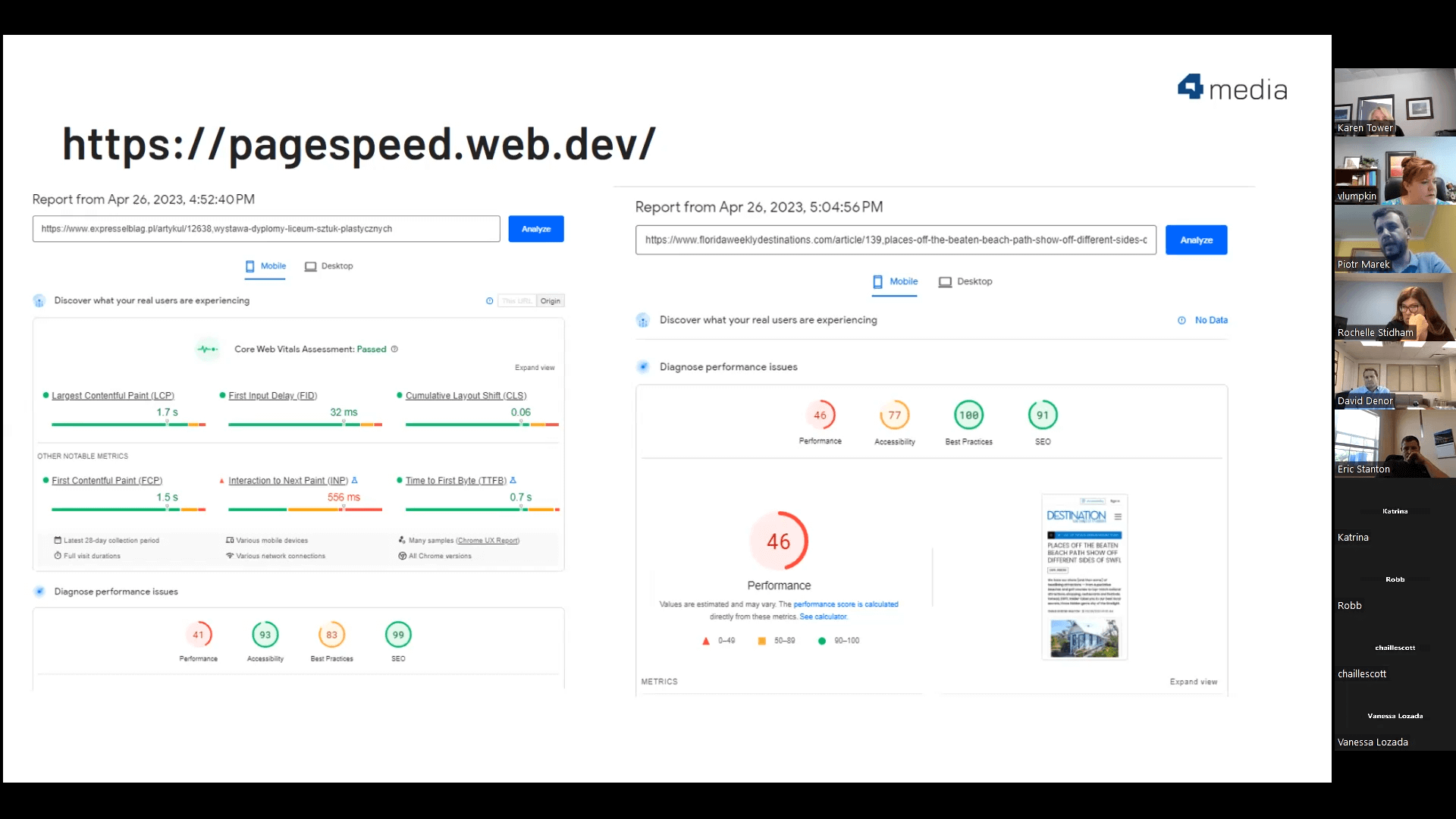 page speed insights