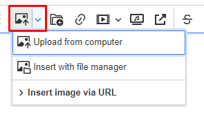 "Upload image from computer" button.