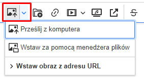 Przycisk “Prześlij obraz z komputera”.