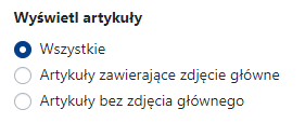 Opcja “Wyświetl artykuły” w widgecie Aktualności.