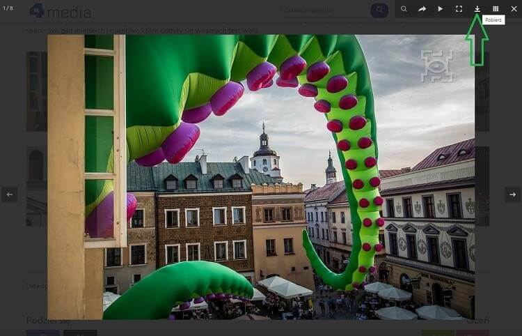 pobieranie zdjęcia z galerii z miniaturami