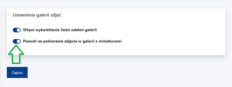 pozwól na pobieranie zdjęcia w galerii z miniaturami
