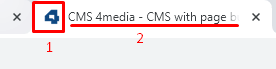 1. Website Icon (favicon) 2. Website Title