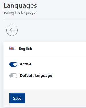 Activating a Language Version of the Website