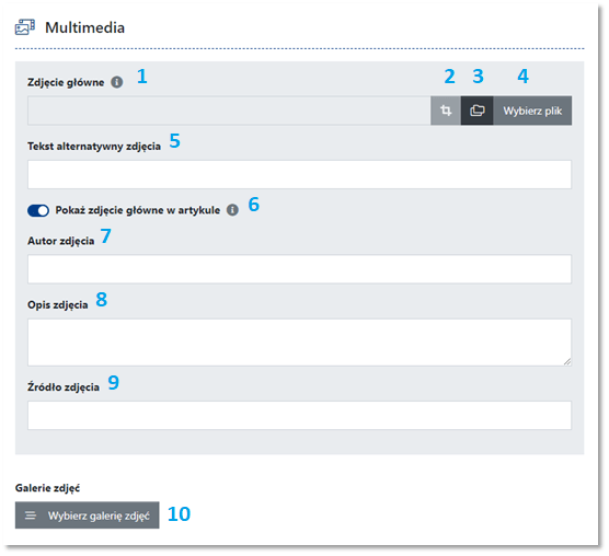 edycja multimediów w artykule