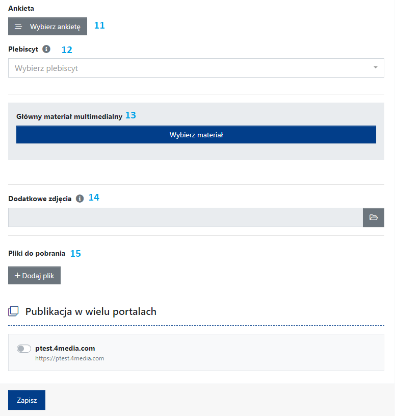 Dodatkowe elementy, które można dodać do artykułu.