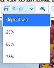 Resizing options