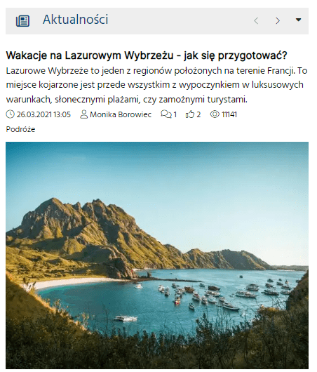 położenie tekstu nad zdjęciem w widgecie