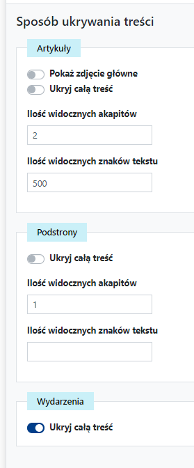 Edycja sposobu ukrywania treści Paywall