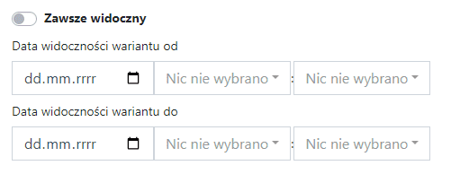 Ramy czasowe obowiązywania planu subskrypcji