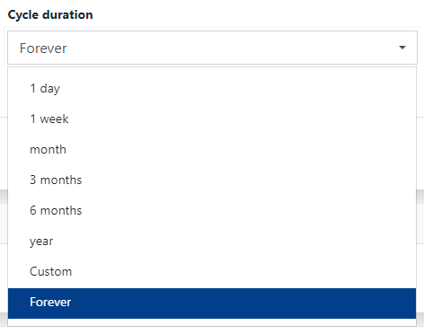 Paywall cycle duration plan