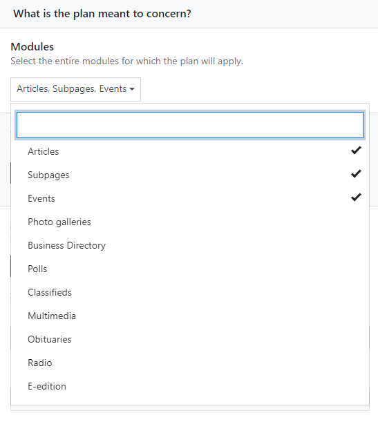 Modules Covered by Paywall Subscription Plans