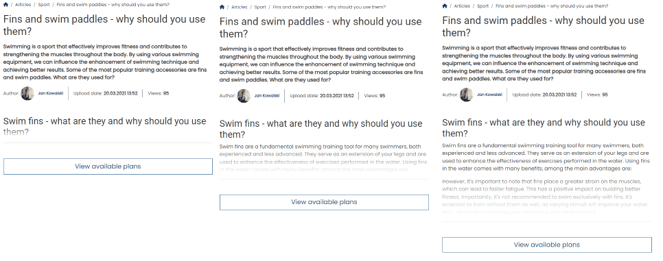 Paywall Block View after 1, 2, and 3 Paragraphs